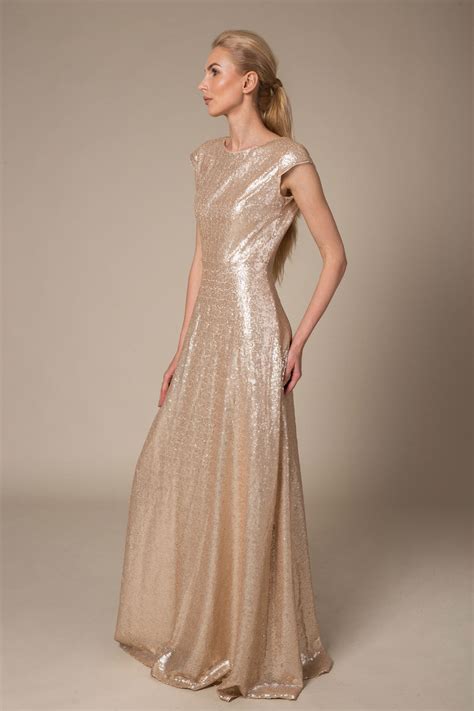 gold glitter dress long